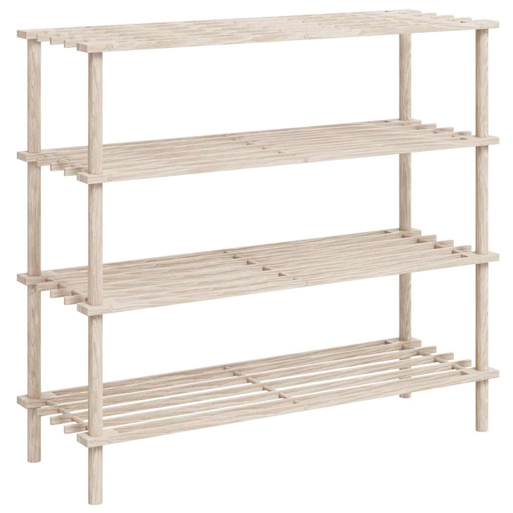 Racks de chaussures Vidaxl avec 4 étagères 2 PCS Solid Pinewood