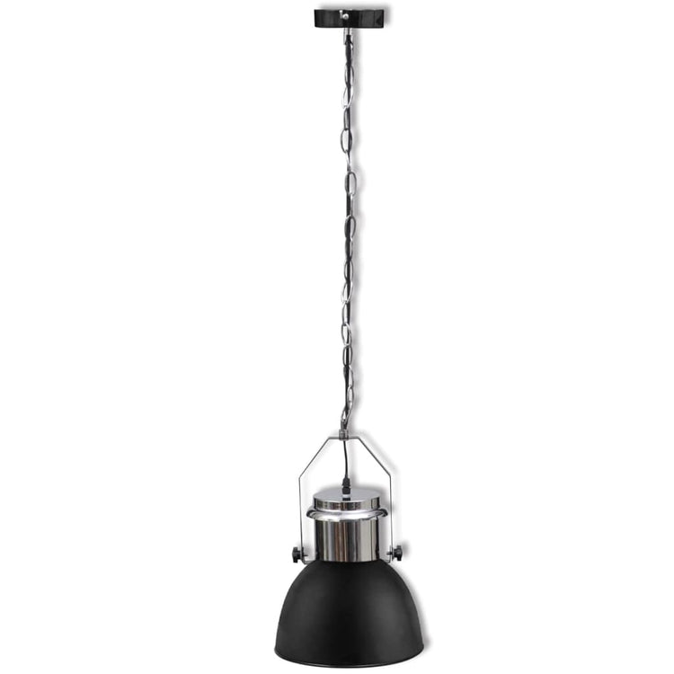 Lampes de plafond vidaxl 2 sts en hauteur en métal moderne réglable noir