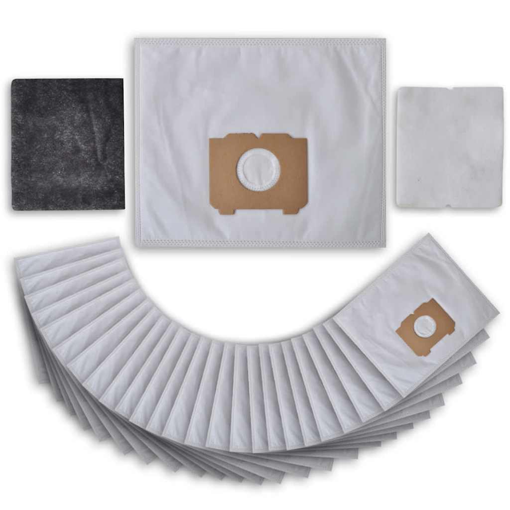 VidaXL 25 pièces sacs d'aspirateur avec filtres pour AEG, Progress, Tornado