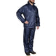 Vidaxl combinaison de pluie 2 pièces avec capuche (homme bleu marine taille l)
