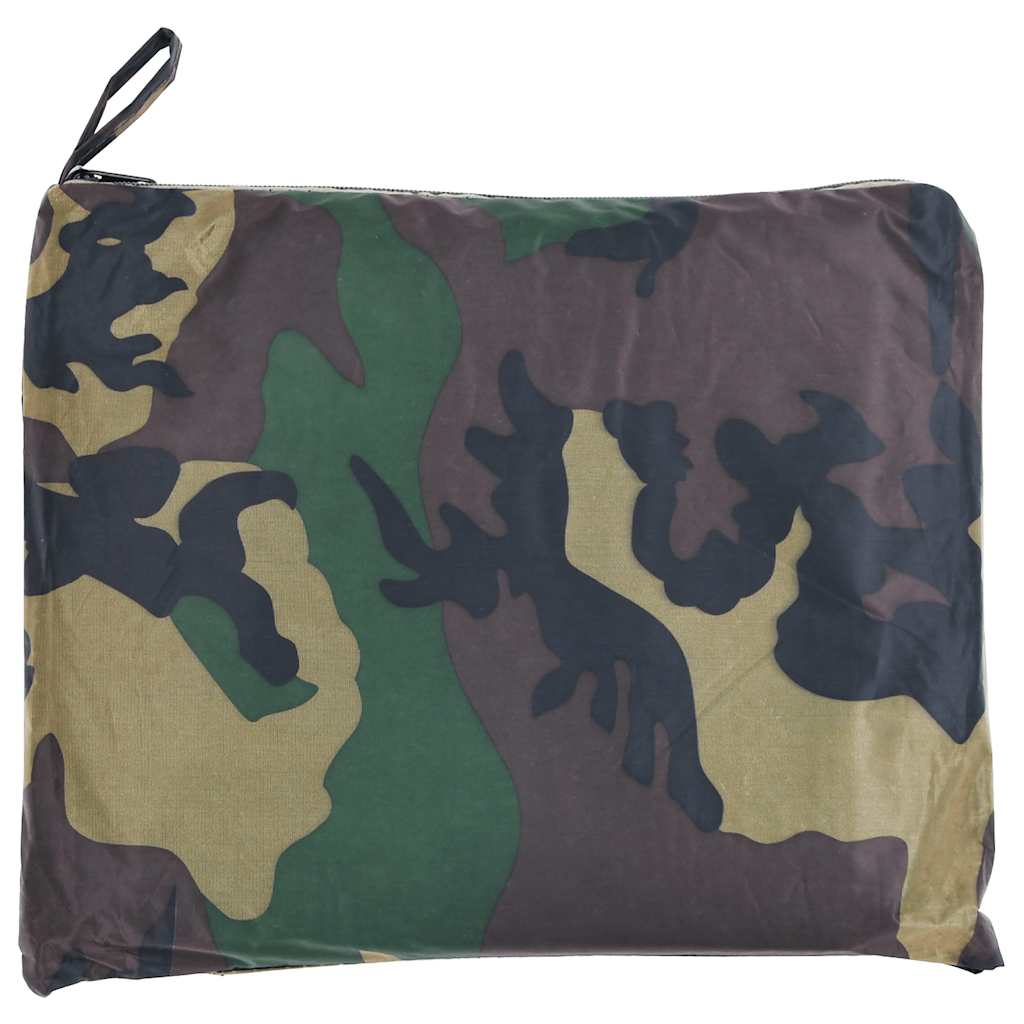 Vidaxl combinaison de pluie 2 pièces avec capuche (camouflage homme taille m)