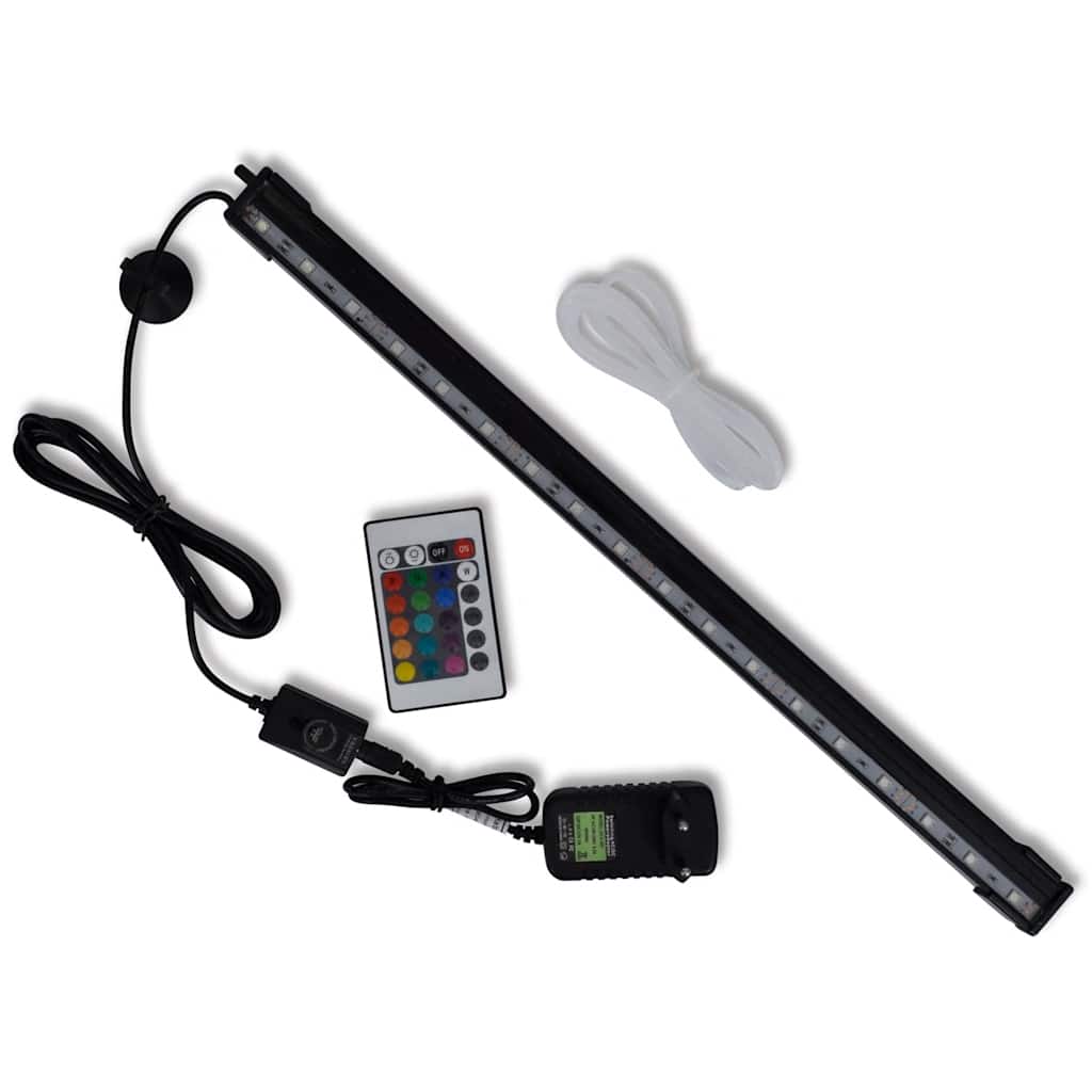 Lampe d'aquarium LED Vidaxl avec bulles RVB 48 cm