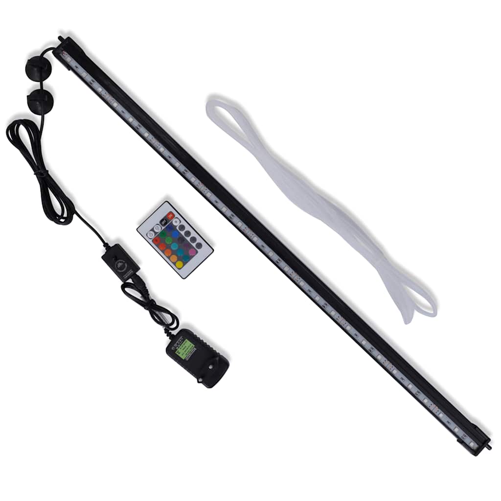 Lampe d'aquarium LED vidaxl avec bulles RVB 71 cm