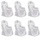 Couverture de chaise de mariage vidaxl blanc (6 pièces)