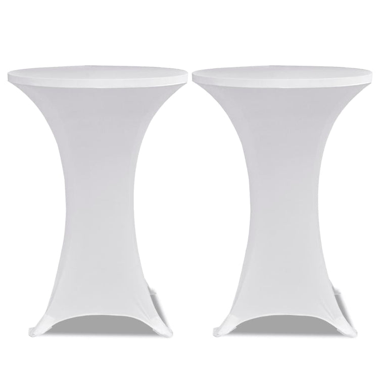 Vidaxl Stand Table Couvercle Stretch Ø70 cm blanc (2 pièces)