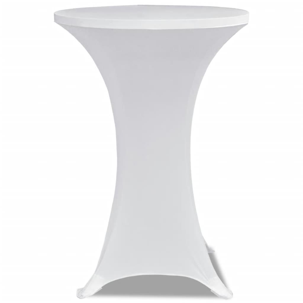 Vidaxl Stand Table Couvercle Stretch Ø70 cm blanc (2 pièces)