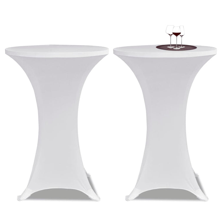 Vidaxl Stand Table Couvercle Stretch Ø70 cm blanc (2 pièces)