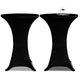 Vidaxl Stand Table Couvercle Stretch Ø60 cm noir (2 pièces)