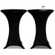 Vidaxl Stand Table Couvercle Stretch Ø70 cm noir (2 pièces)