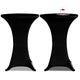 La table debout Vidaxl couvre 2 ST Stretch Ø80 cm noir