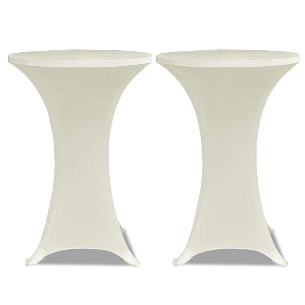Table du support Vidaxl Stretch Ø60cm Cream (2 pièces)