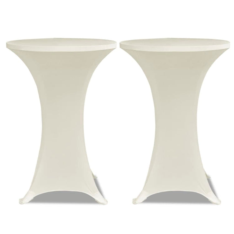 Table du support Vidaxl Stretch Ø60cm Cream (2 pièces)