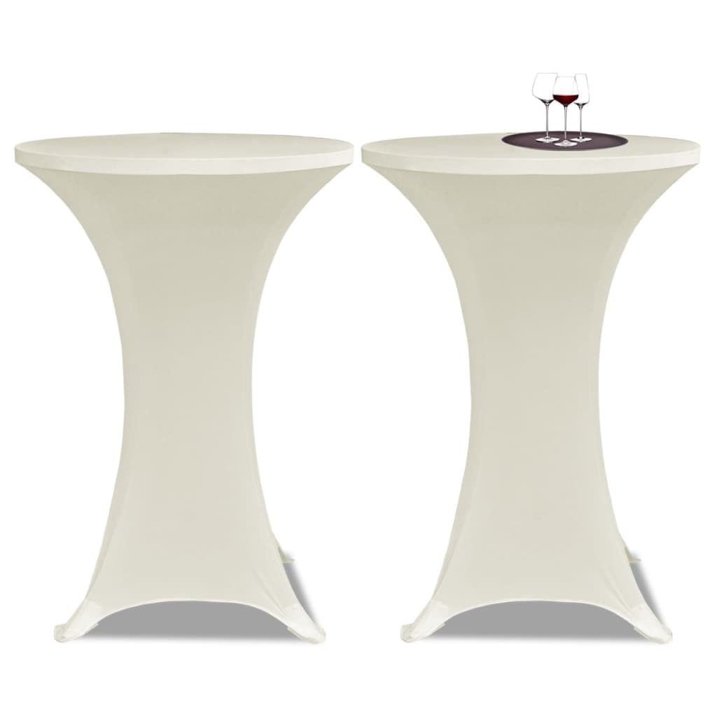 Table du support Vidaxl Stretch Ø60cm Cream (2 pièces)