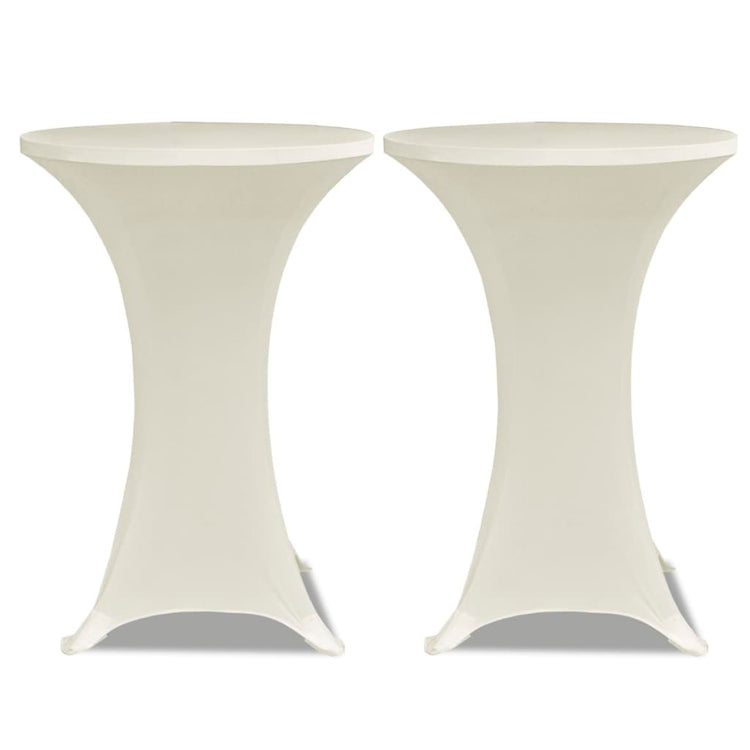 Couvre-table de support Vidaxl Stretch Ø70cm Cream (2 pièces)