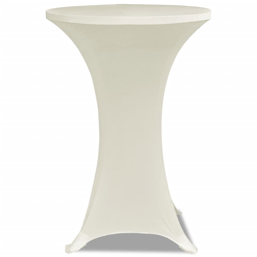 Couvre-table de support Vidaxl Stretch Ø70cm Cream (2 pièces)