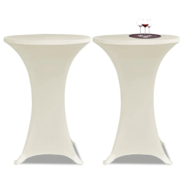 Couvre-table de support Vidaxl Stretch Ø70cm Cream (2 pièces)