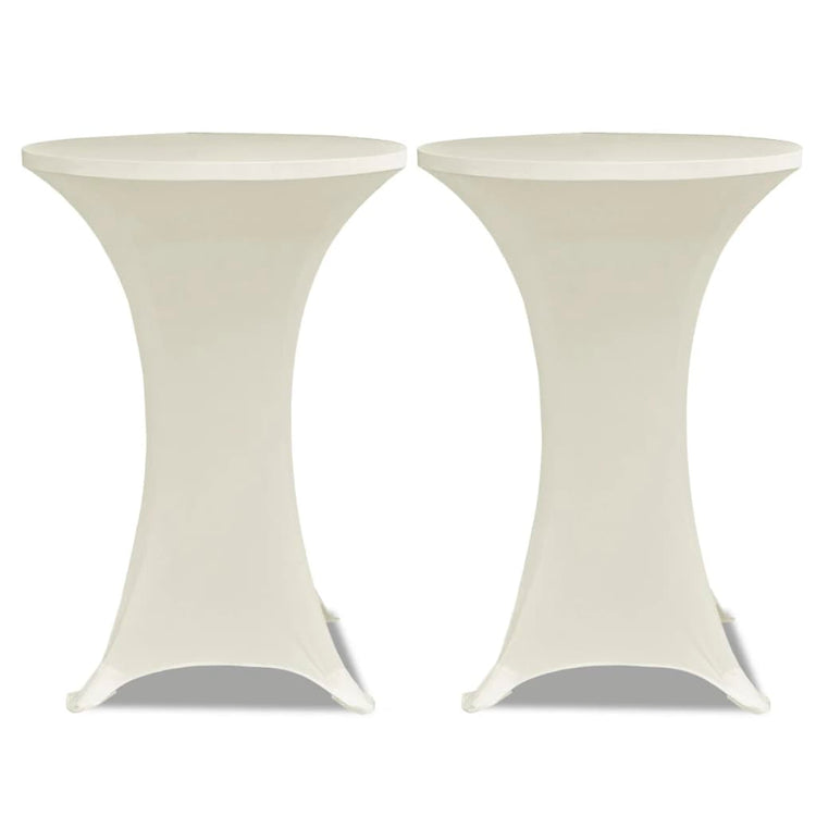 Couvre-table de support Vidaxl Stretch Ø80cm Cream (2 pièces)