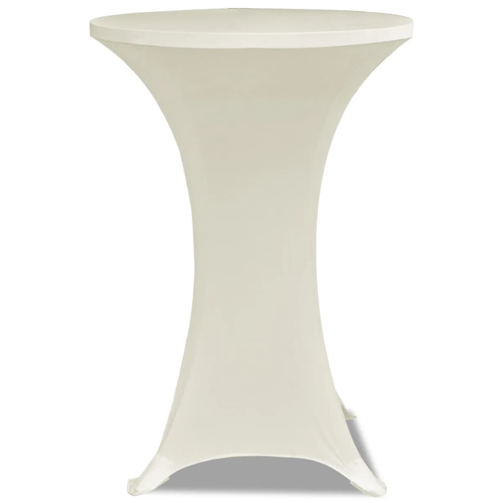 Couvre-table de support Vidaxl Stretch Ø80cm Cream (2 pièces)