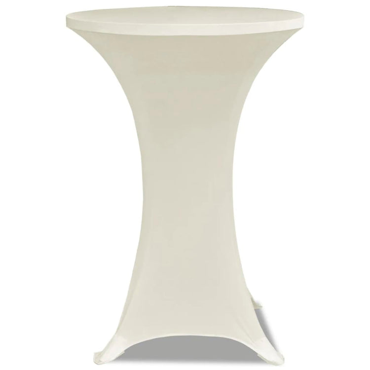 Couvre-table de support Vidaxl Stretch Ø80cm Cream (2 pièces)