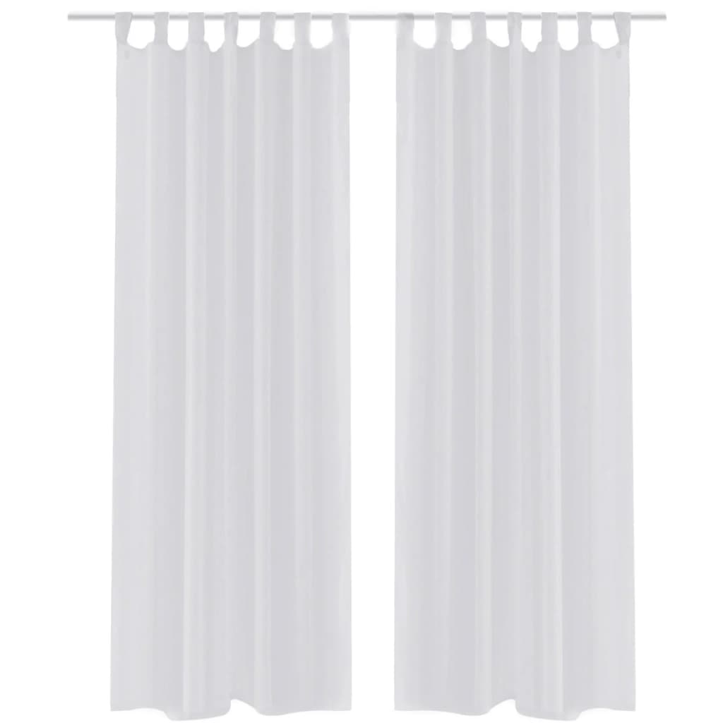 Vidaxl rideau blanc 140x175 cm (2 pièces)