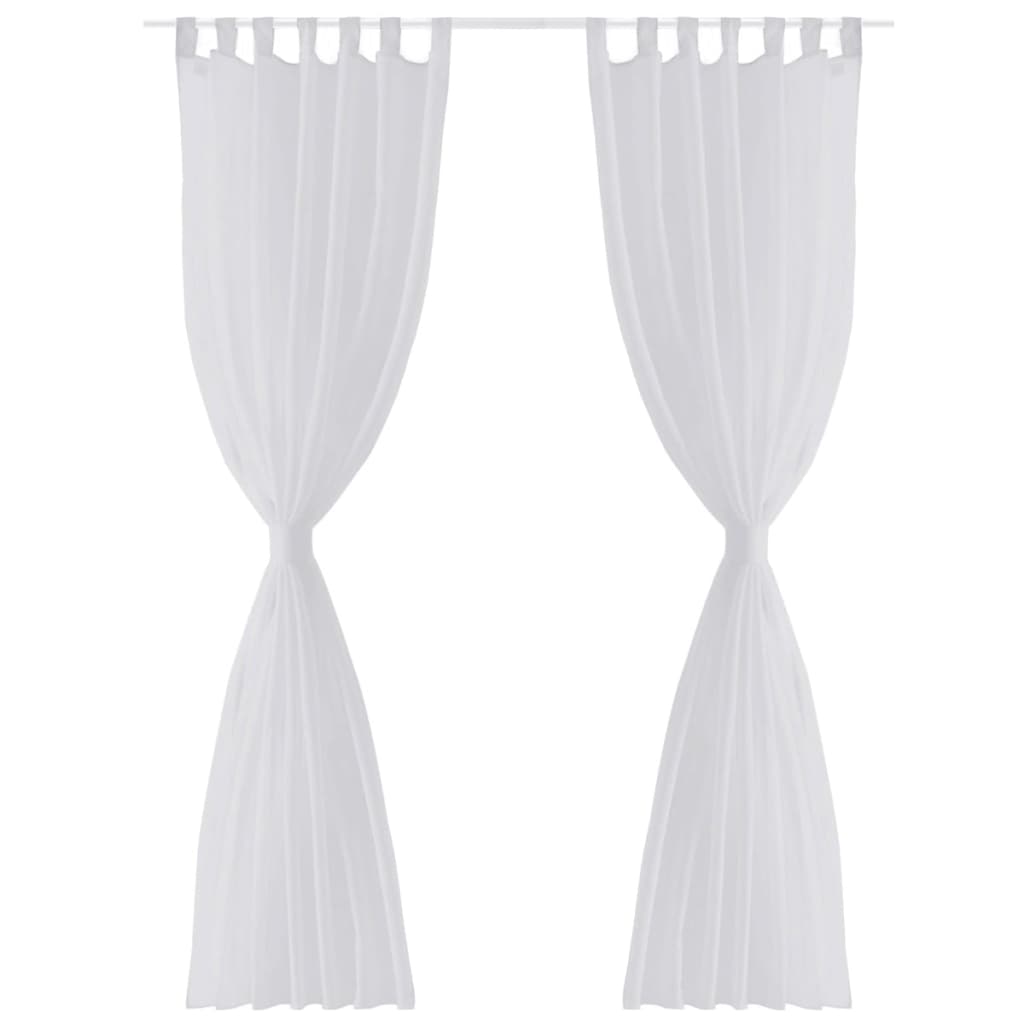 Vidaxl rideau blanc 140x175 cm (2 pièces)