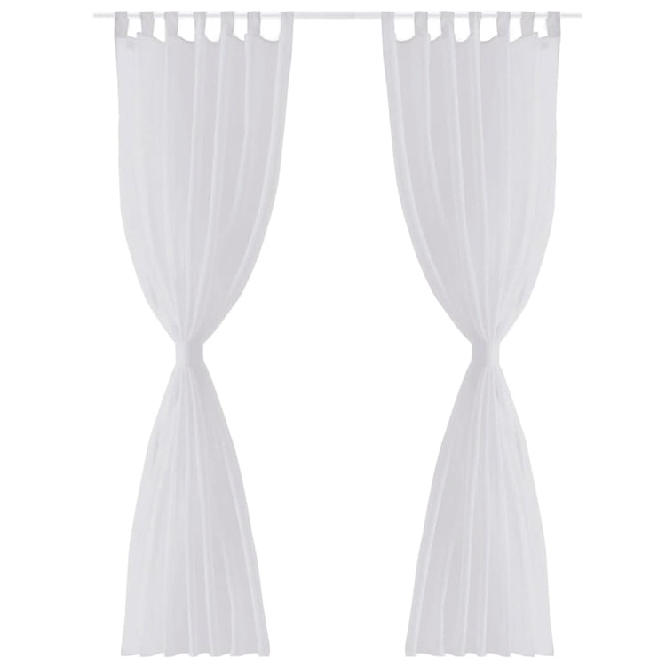 Vidaxl rideau blanc 140x175 cm (2 pièces)