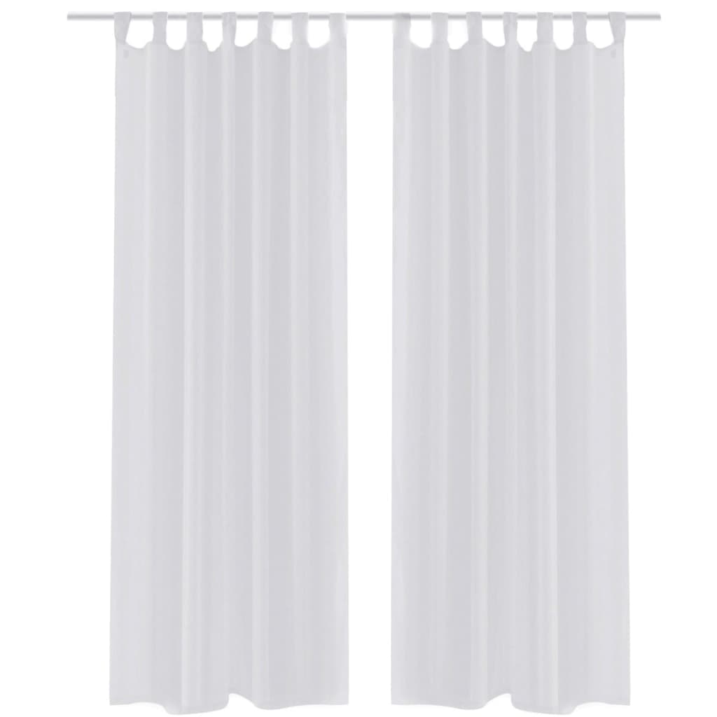 Vidaxl rideau blanc 140x245 cm (2 pièces)