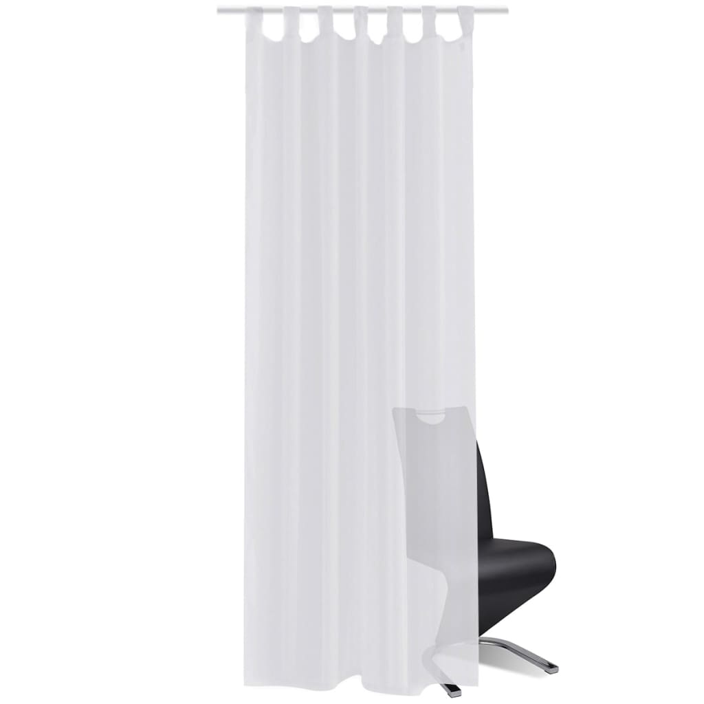 Vidaxl rideau blanc 140x245 cm (2 pièces)