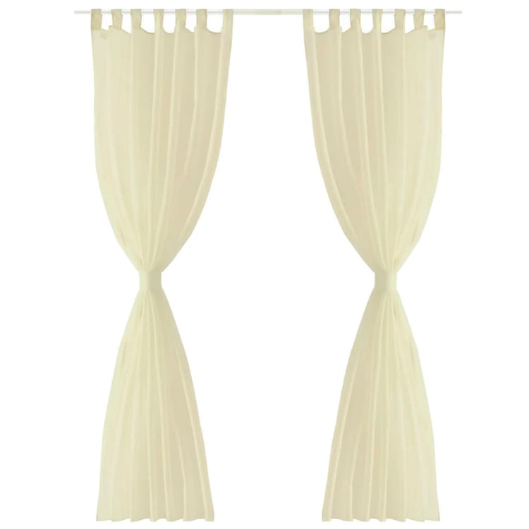 Crème vidaxl rideau 140x175 cm (2 pièces)