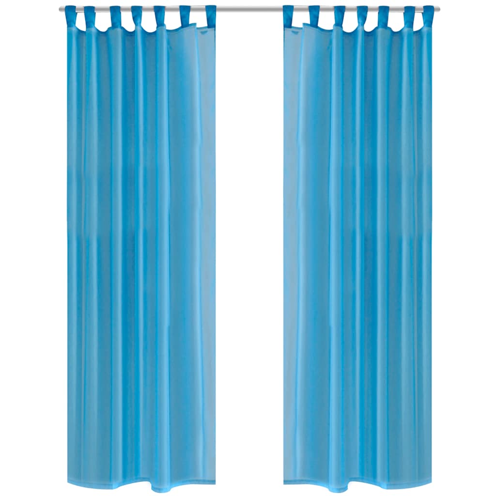 Vidaxl rideau turquoise 140x175 cm (2 pièces)