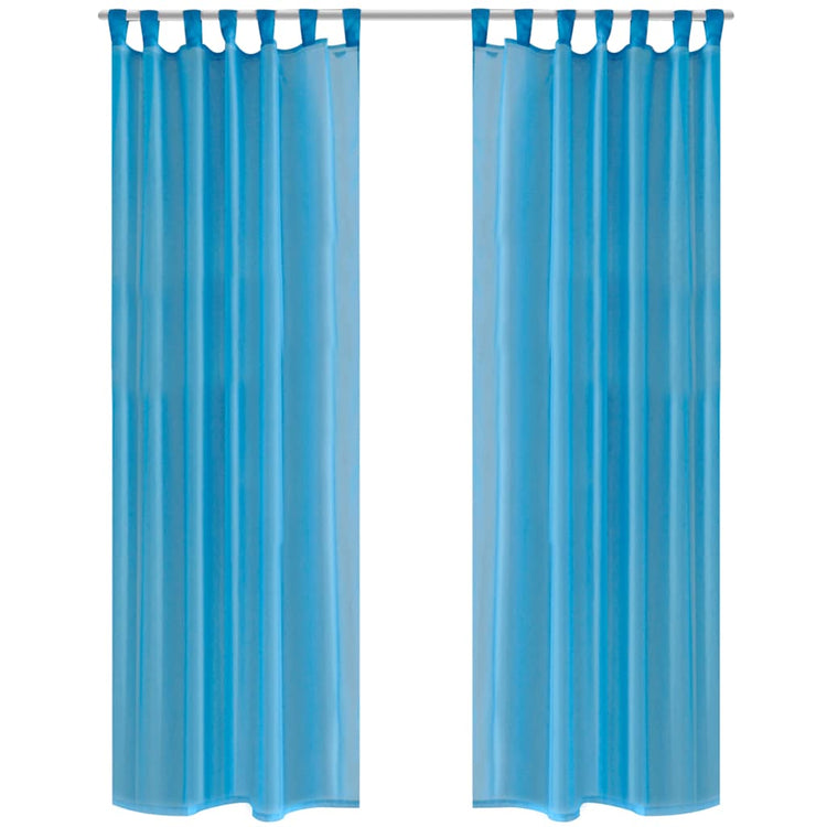 Vidaxl rideau turquoise 140x175 cm (2 pièces)