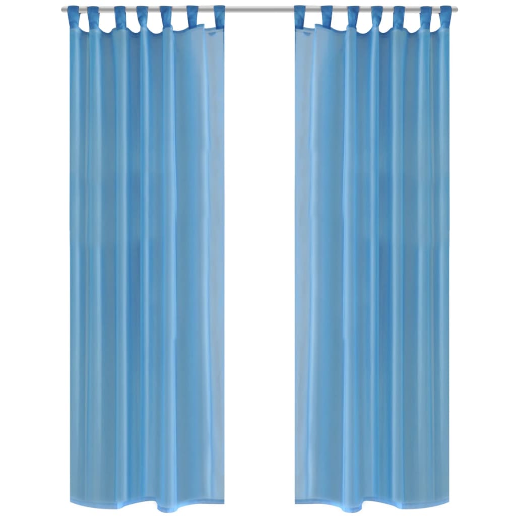 Vidaxl rideau turquoise 140x225 cm (2 pièces)