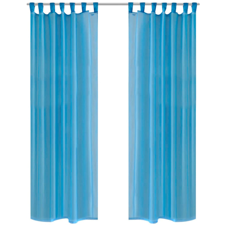 Vidaxl rideau turquoise 140x225 cm (2 pièces)