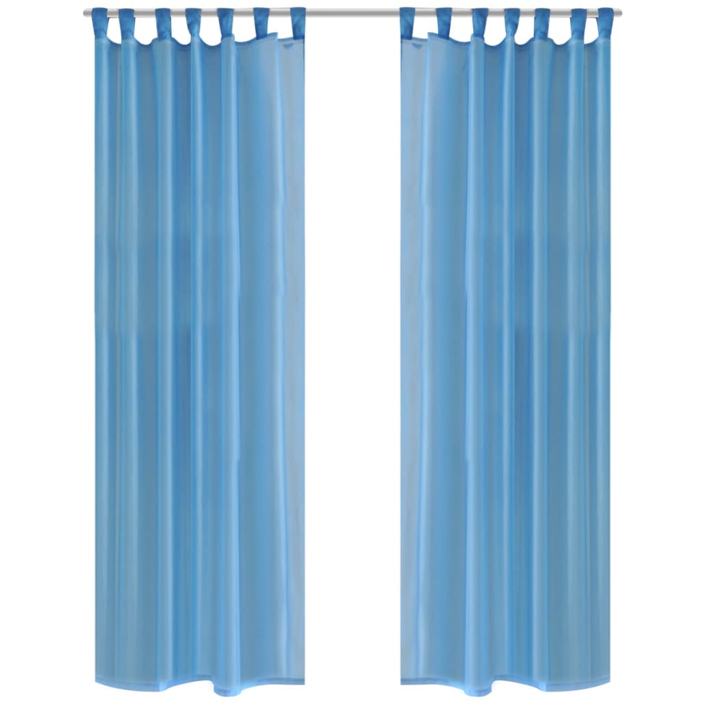 Vidaxl Turquoise Vitrage 140 x 245 cm 2 pièces