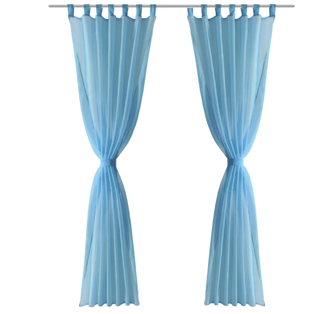 Vidaxl Turquoise Vitrage 140 x 245 cm 2 pièces