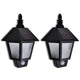 Vidaxl Wall lampe solaire avec capteur affectueux 2 Sts