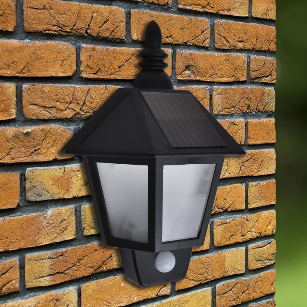 Vidaxl Wall lampe solaire avec capteur affectueux 2 Sts