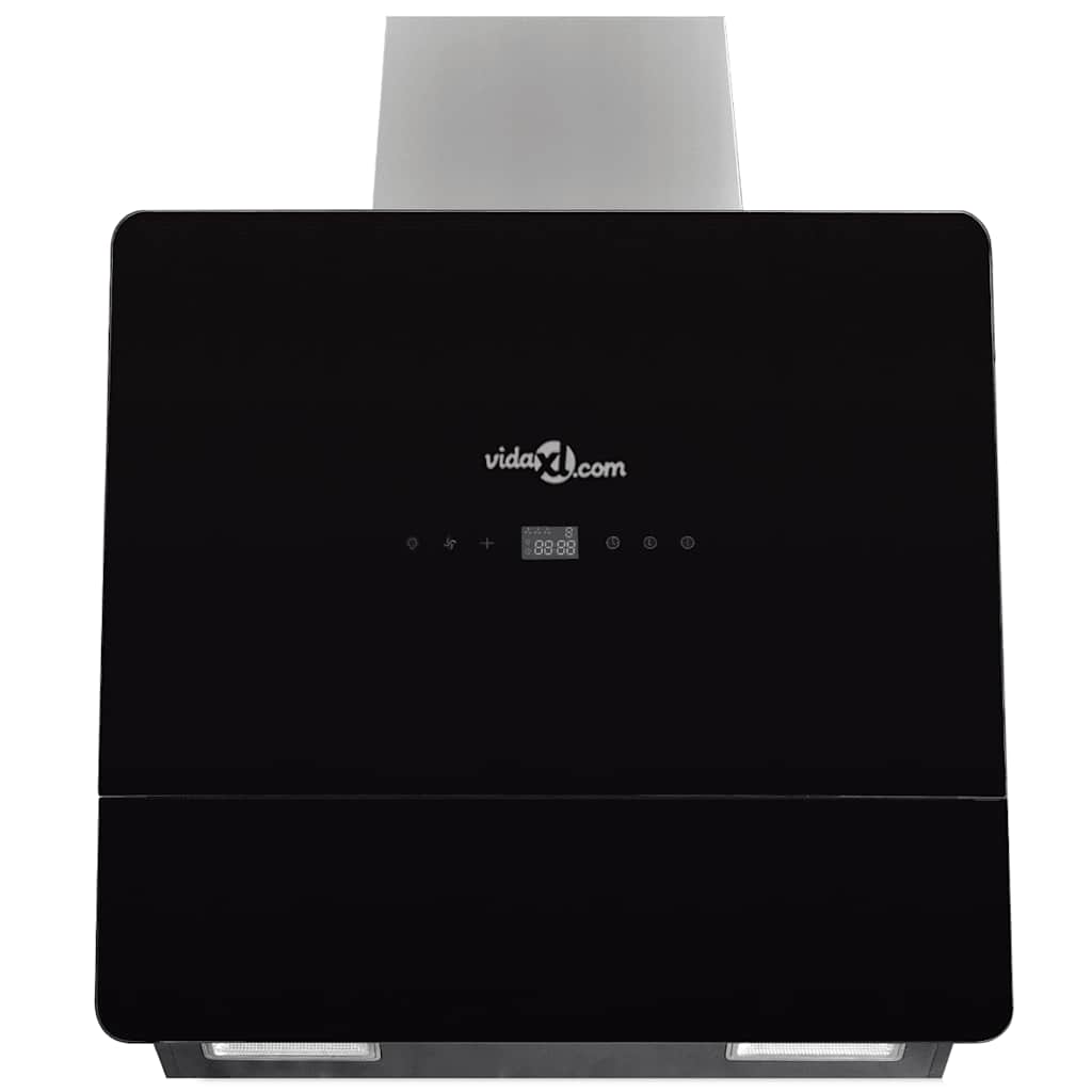 Hotte d'extracteur Vidaxl avec écran 600 mm en verre trempé noir