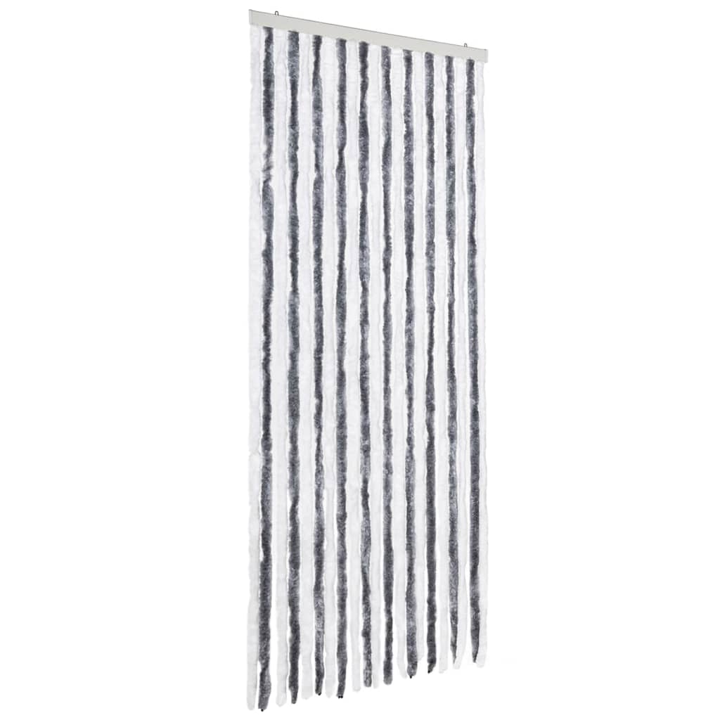 Vidaxl Fly Curtain 90x220 cm CHENILLE GREN ET BLANC