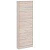 Vidaxl Shoe Cabinet Wood avec 5 compartiments de rangement Look Oak