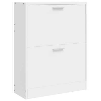 Armoire à chaussures Vidaxl avec 2 compartiments de bois blanc