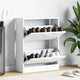 Armoire à chaussures Vidaxl avec 2 compartiments de bois blanc