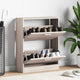 Armoire à chaussures Vidaxl avec 2 compartiments de bois de chêne