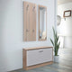 Vidaxl Cabinet à chaussures 3 pièces Ensemble de chêne en bois et blanc