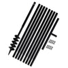 Vidaxl Ground Drill 100 mm avec acier d'extension de 9 m