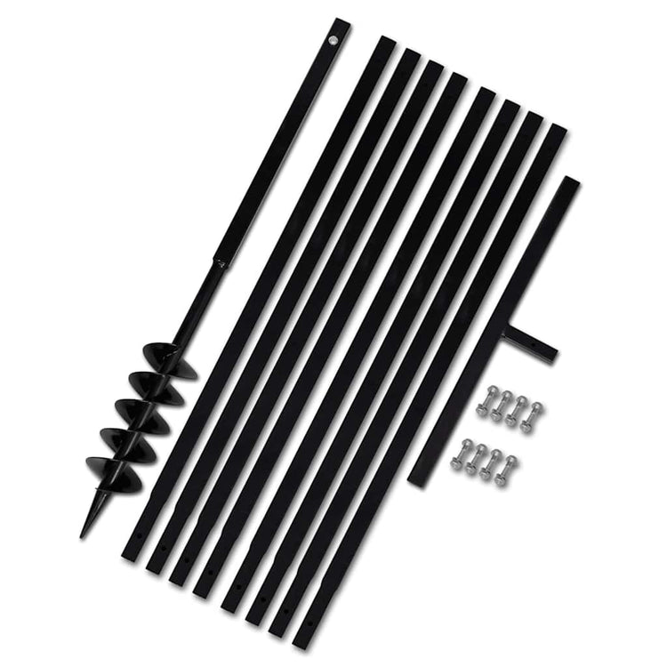 Vidaxl Ground Drill 100 mm avec acier d'extension de 9 m