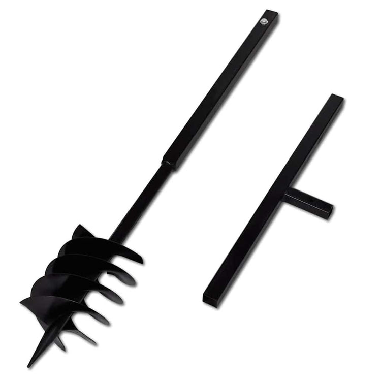 Vidaxl Foret à la terre avec poignée 180 mm et extensions 9 m (acier)