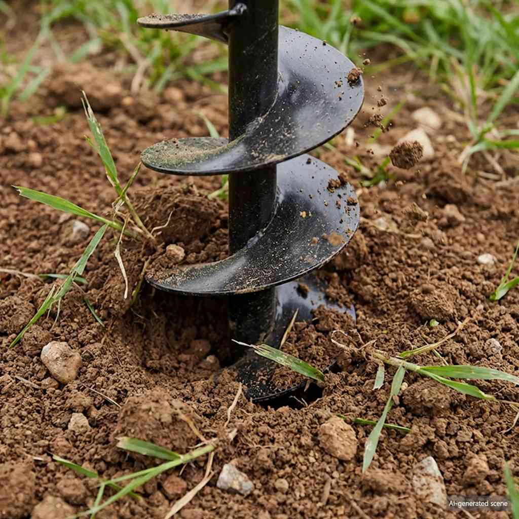 Vidaxl Ground Drill 80 mm avec acier d'extension de 13 m