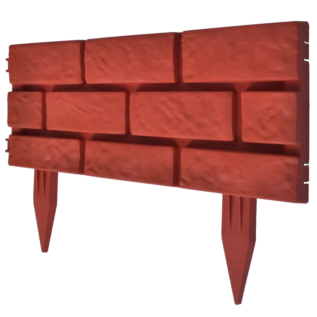 Vidaxl Border Bord 11 ST avec design en brique