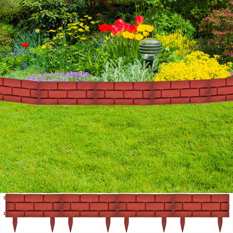 Vidaxl Border Bord 11 ST avec design en brique